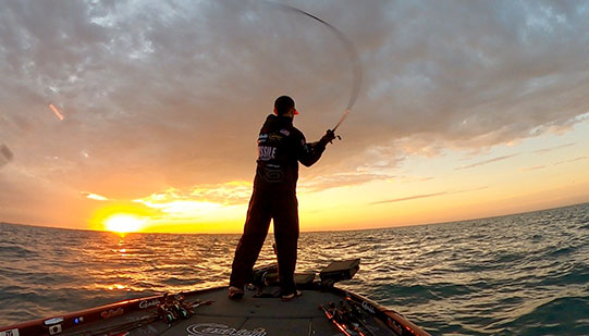 Finding Fish on a Northern Lake in Fall