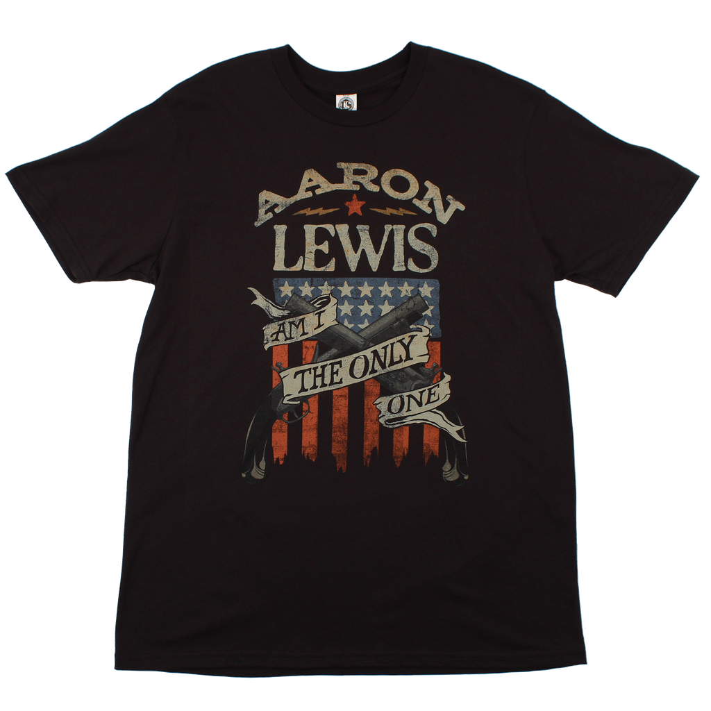 Aaron Lewis Am I The Only One Flag Tee (Black) - Missile Baits