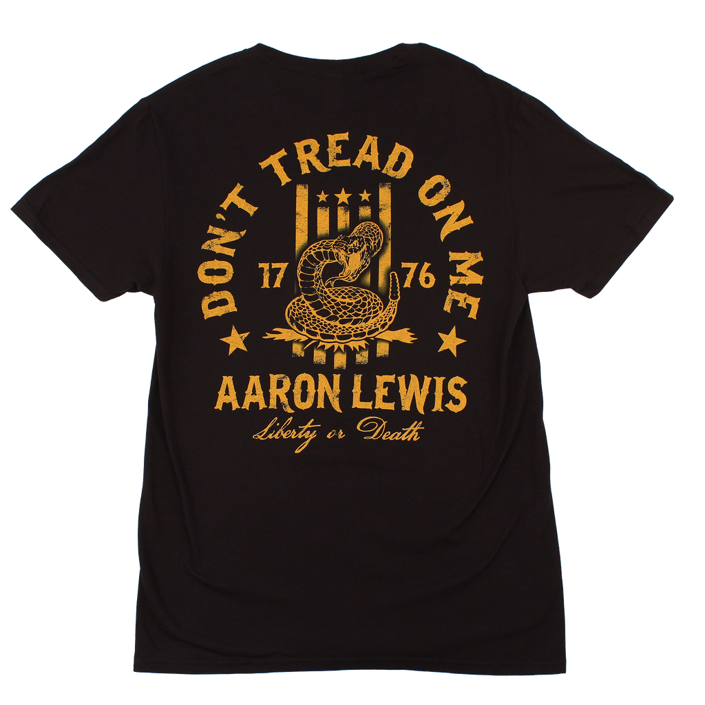 Don't Tread On Me Tee (Black/Gold) - Missile Baits
