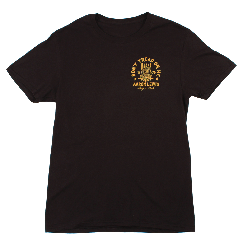 Don't Tread On Me Tee (Black/Gold) - Missile Baits
