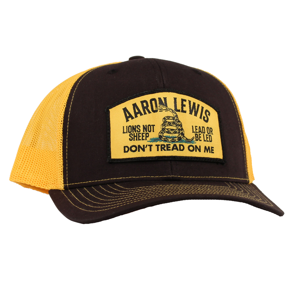 Aaron Lewis Don't Tread Ball Cap (Black/Gold) - Missile Baits