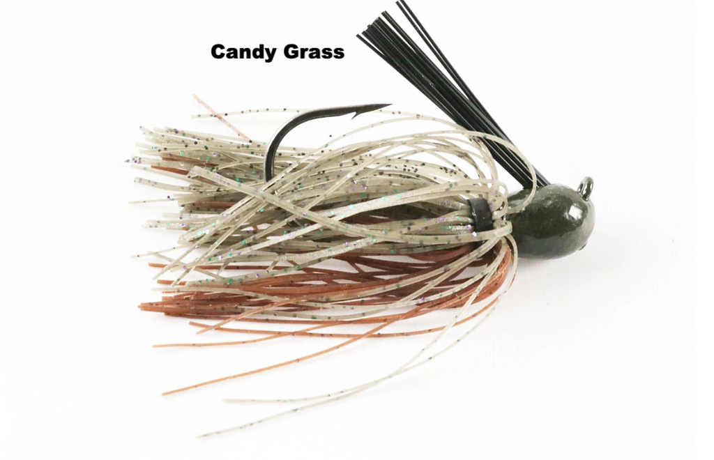 bass flipping lures Missile Baits Ike's Mini Flip Jig Black Neon / 3/8oz
